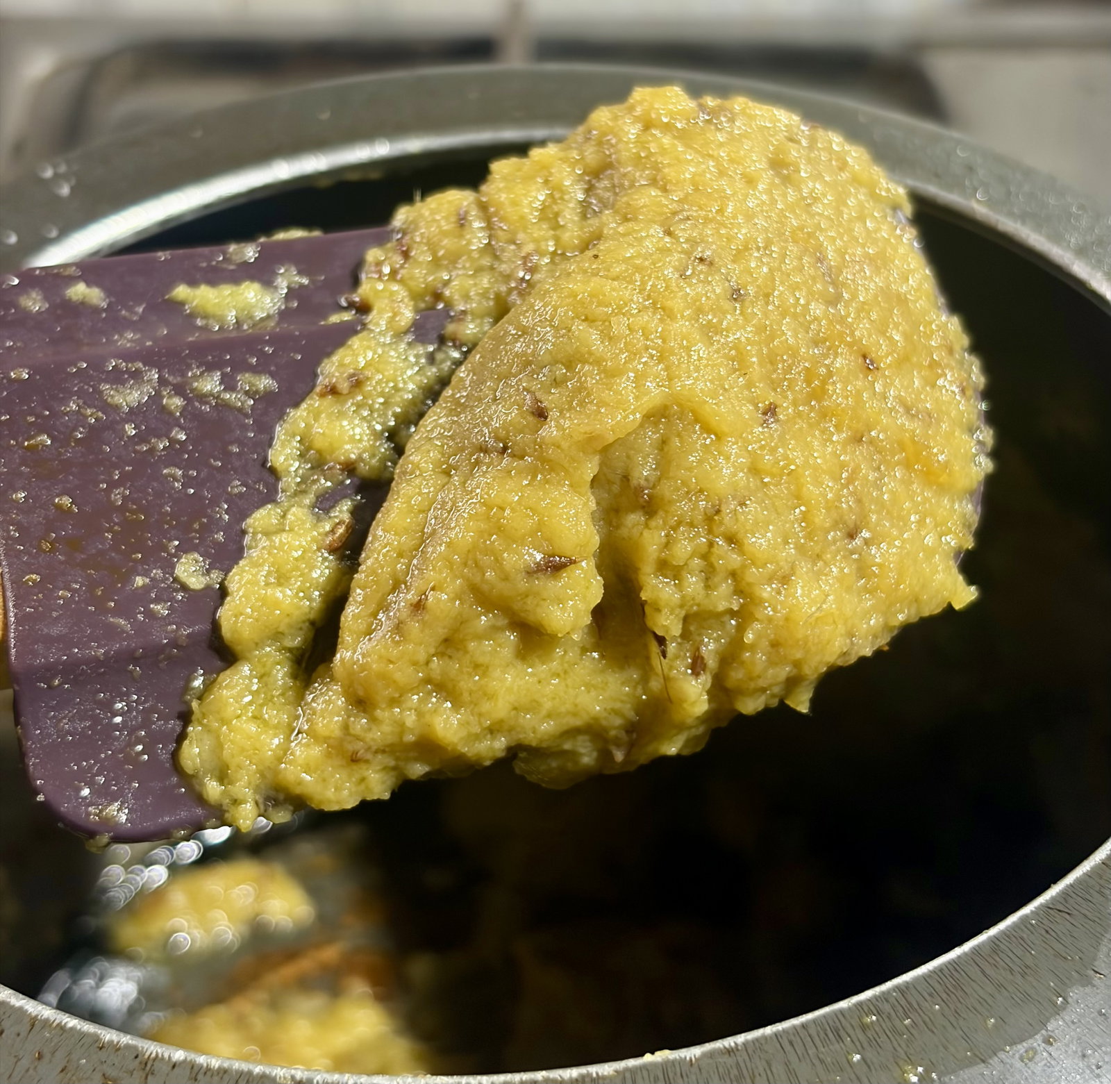 Step 2.1: Add the onion-ginger-garlic paste along with salt