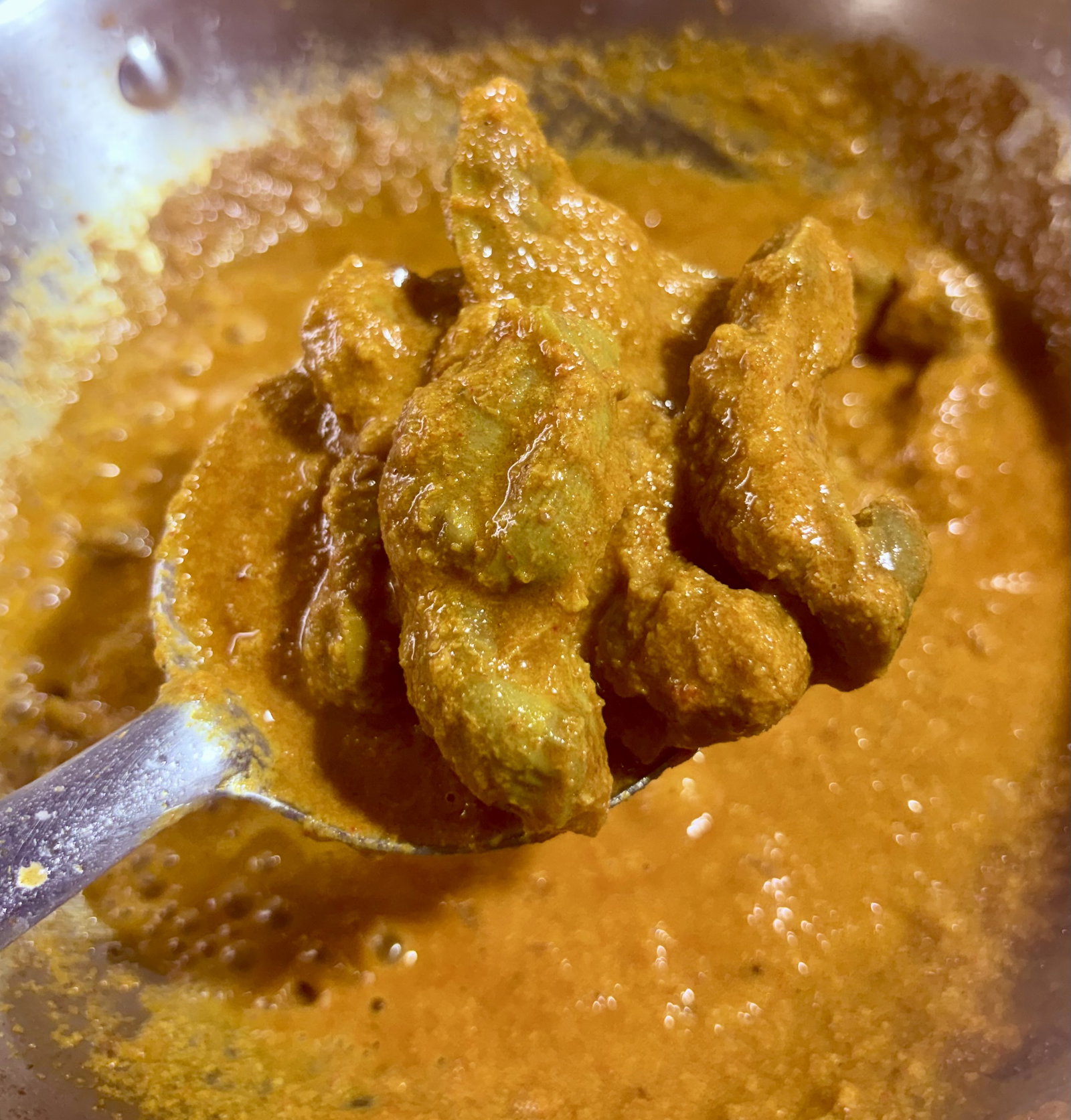 Step 3.2: Stir in the tender, cooked gizzards and the reserved cooking stock