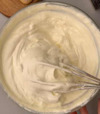Step 1.1: Add the mascarpone and condensed milk and whisk until smooth and creamy