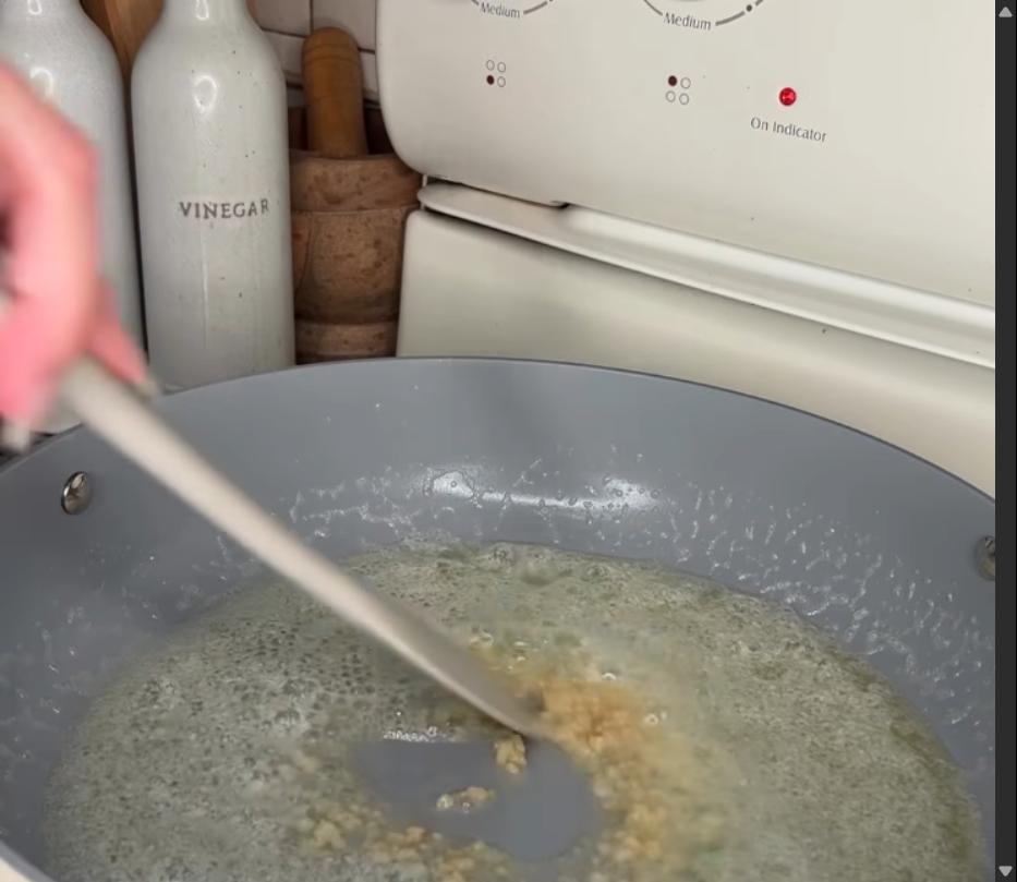 Step 2.1: Add garlic and cook until fragrant