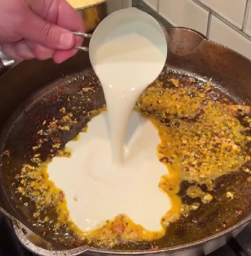 Step 1.1: Add heavy cream