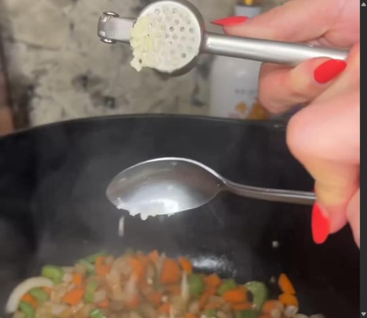 Step 1.1: Melt butter in the pan and sauté onions, carrots, celery, garlic, Italian seasoning, and salt and pepper until fragrant