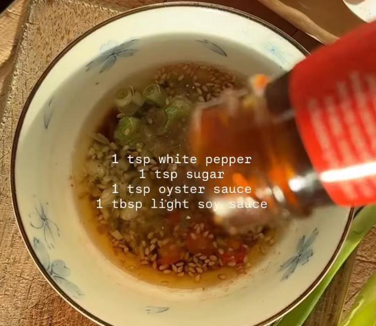 Step 1.1: Stir, then add the remaining sauce ingredients and mix well