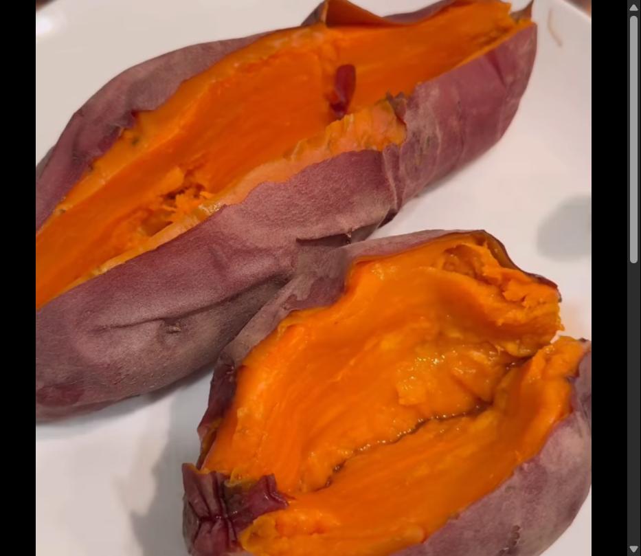 Step 4.1: Slice open the cooked sweet potatoes and fill them with the ground beef mixture