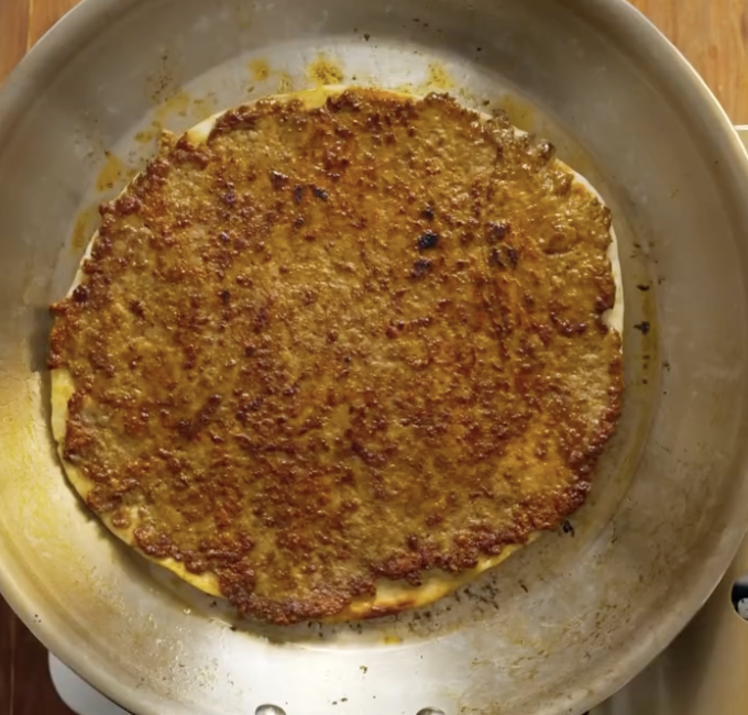 Step 2.1: Cook until the minced meat is deeply browned and well caramelized, and the tortilla is crisping