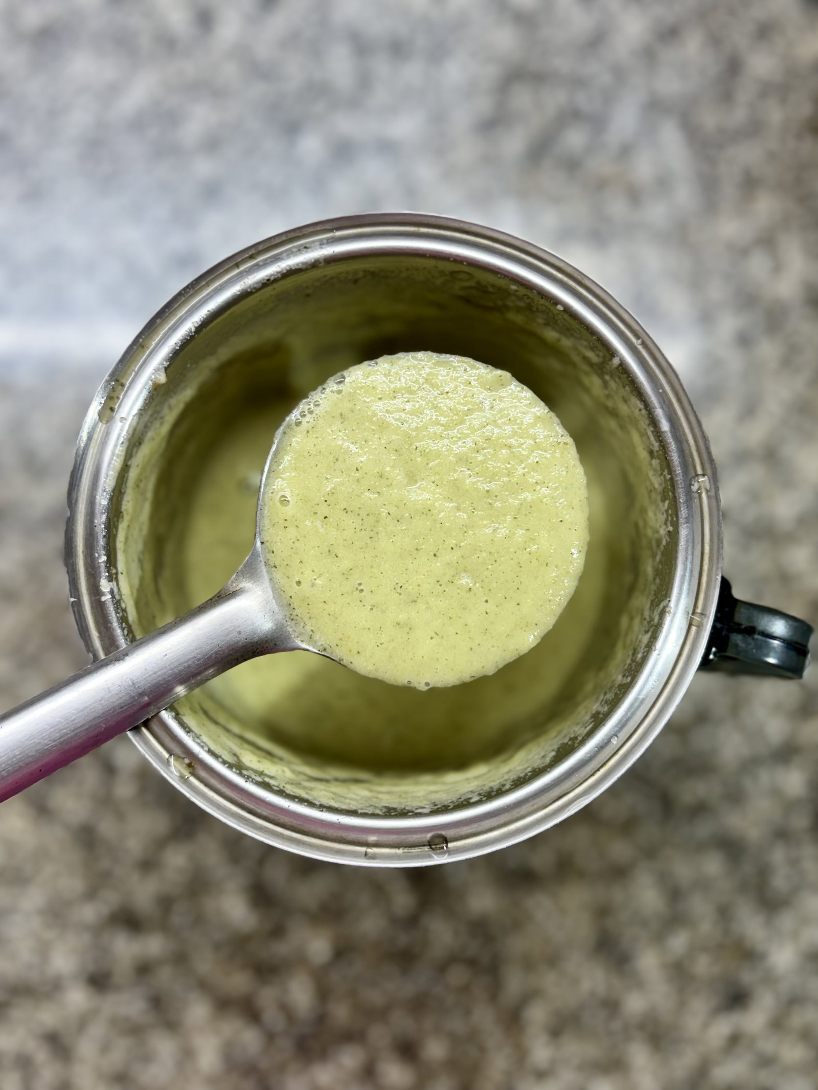 Step 2.1: Add chopped raw mango, mint leaves, ginger, green chilli, black salt, salt, roasted cumin powder, sugar, and ½ cup water to a blender