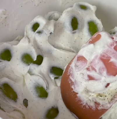 Step 1.1: Mix the seedless green grapes, plain yogurt, and vanilla paste together in a bowl