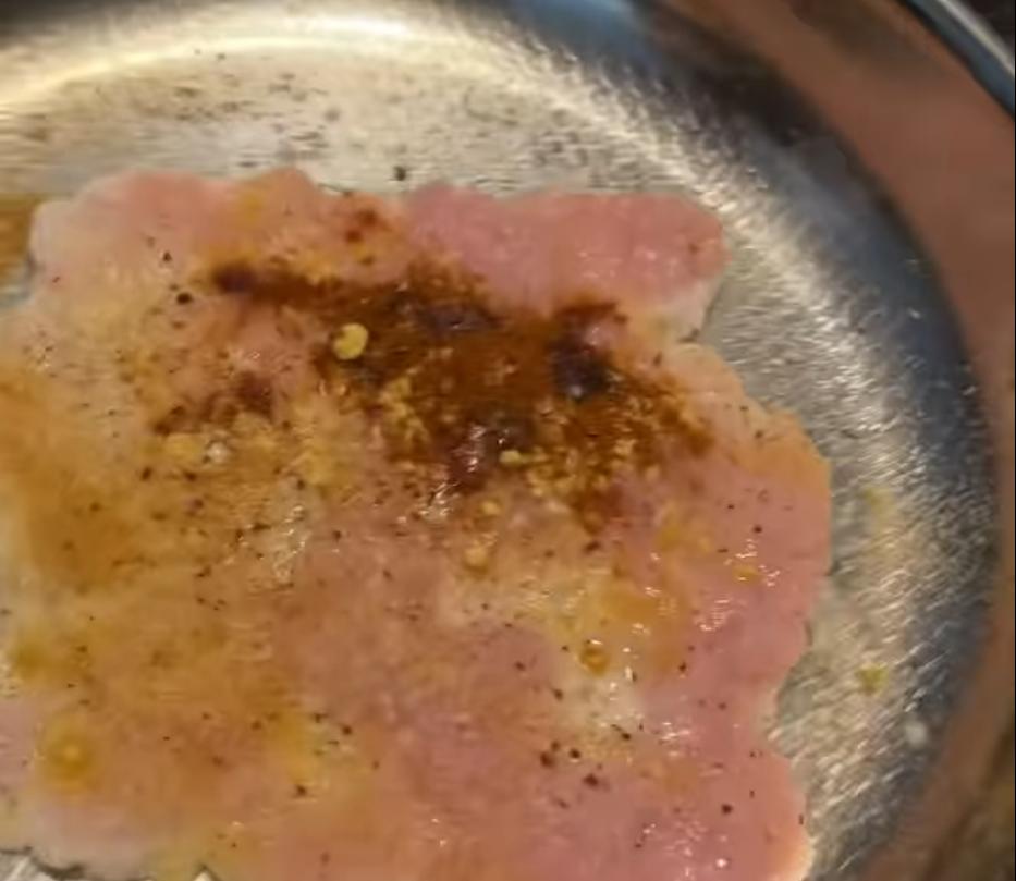 Step 2.1: Season with mustard powder, smoked paprika, garlic powder, onion powder, salt, and pepper