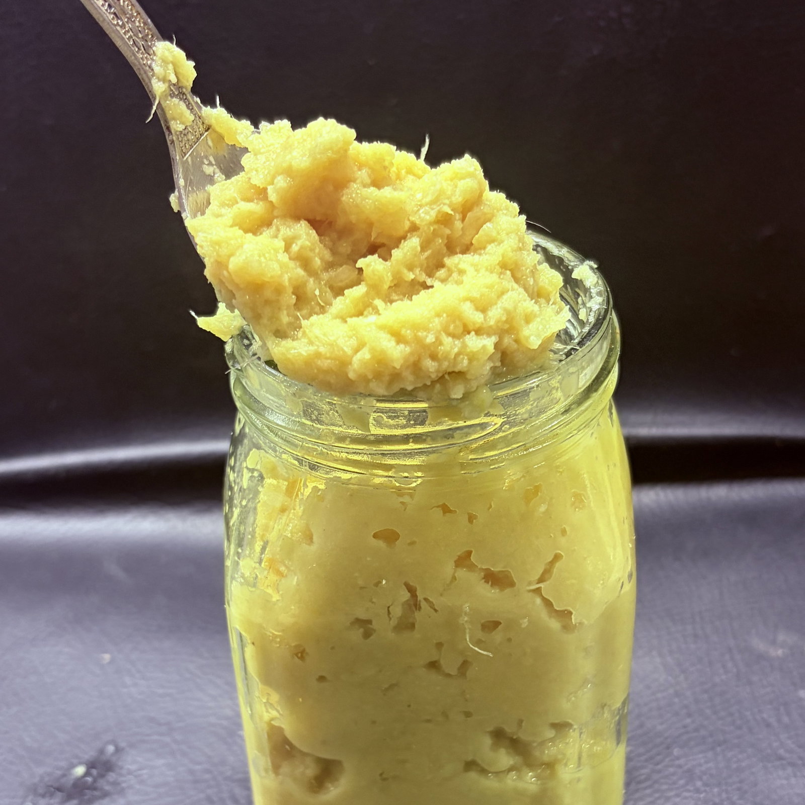 Step 3.1: Transfer the paste to a sterilized glass jar