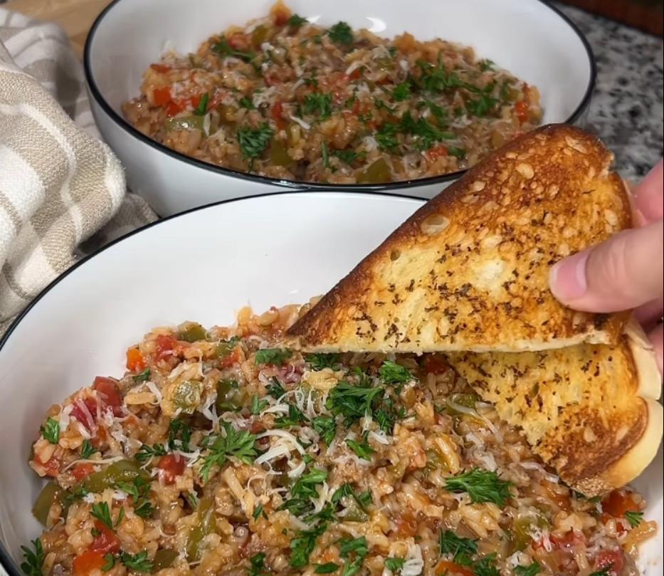 Step 1.1: Mix in grated Parmesan and top with fresh parsley before serving