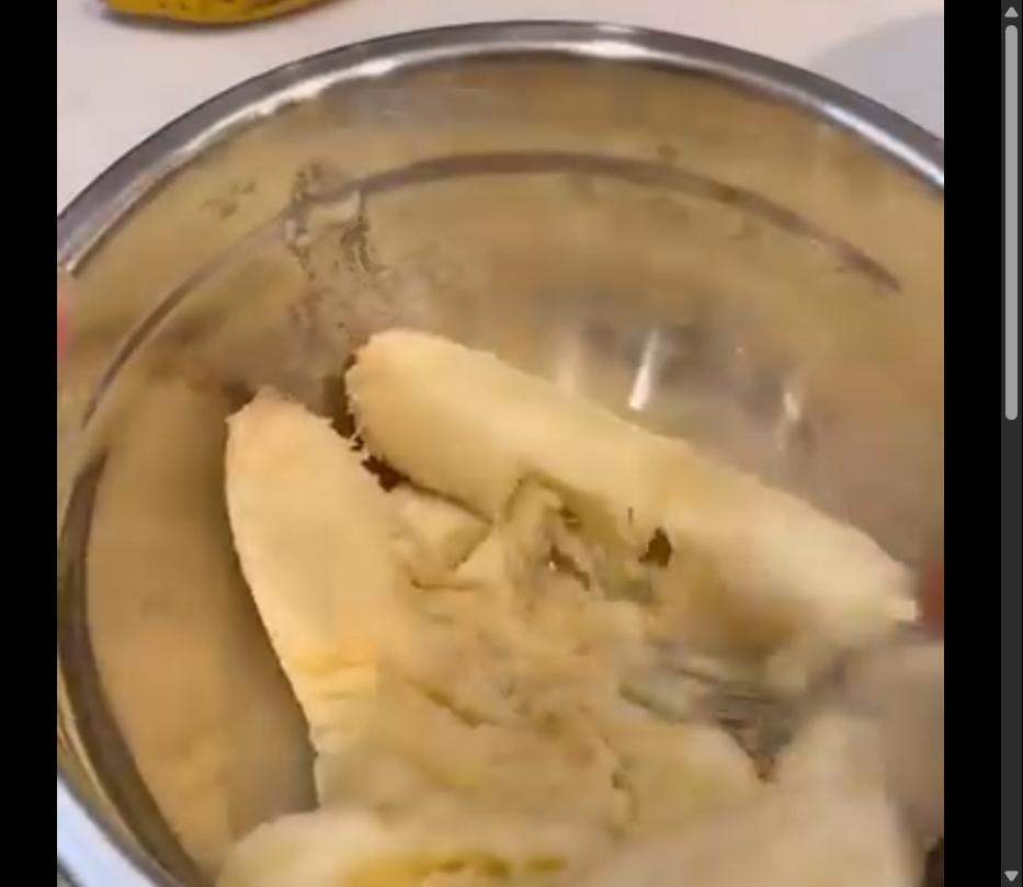 Step 2.1: Mash bananas in a bowl until smooth