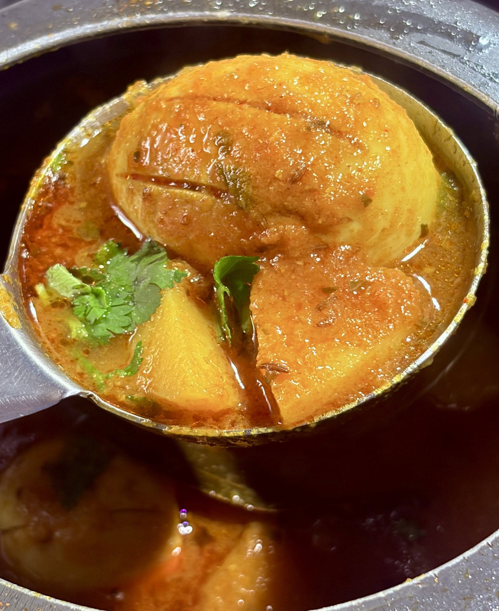 Step 2.1: Open the lid, sprinkle garam masala and fresh coriander