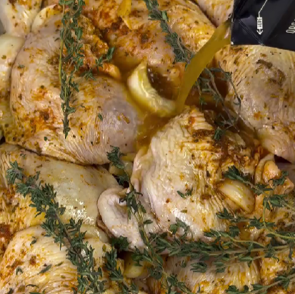 Step 4.1: Pour in the brown rice apple vinegar and chicken bone broth