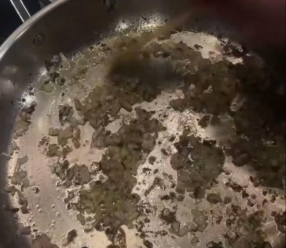 Step 1.1: Sauté the shallot and minced garlic in olive oil with chilli flakes until fragrant