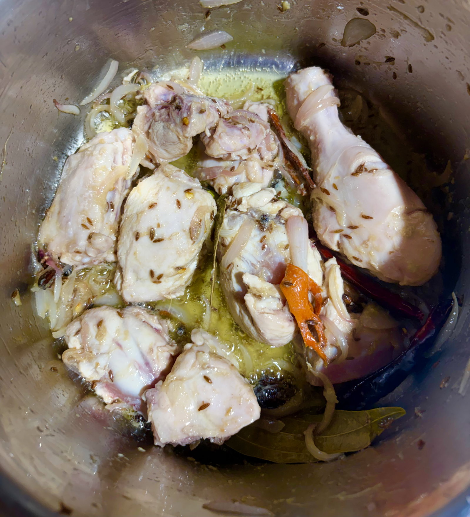 Step 1.2: Add the chicken pieces