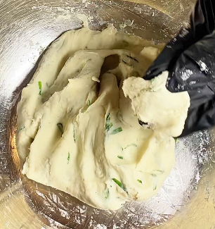 Step 1.1: Mix well until the dough is uniform and smooth