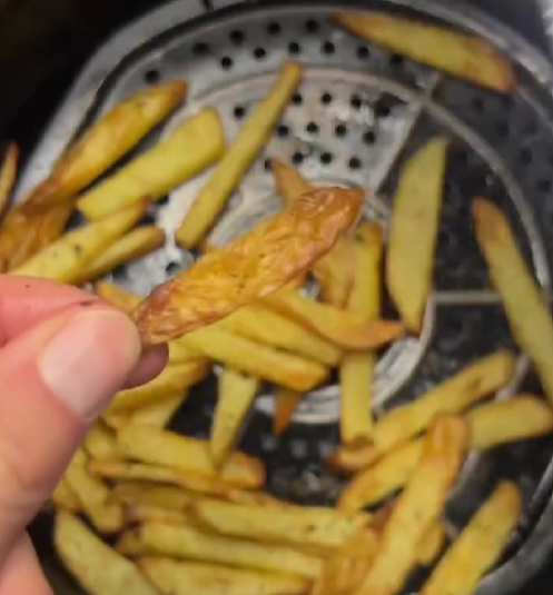 Step 1.1: Air fry at 200°C for 20-30 minutes, shaking every 10 minutes until crispy