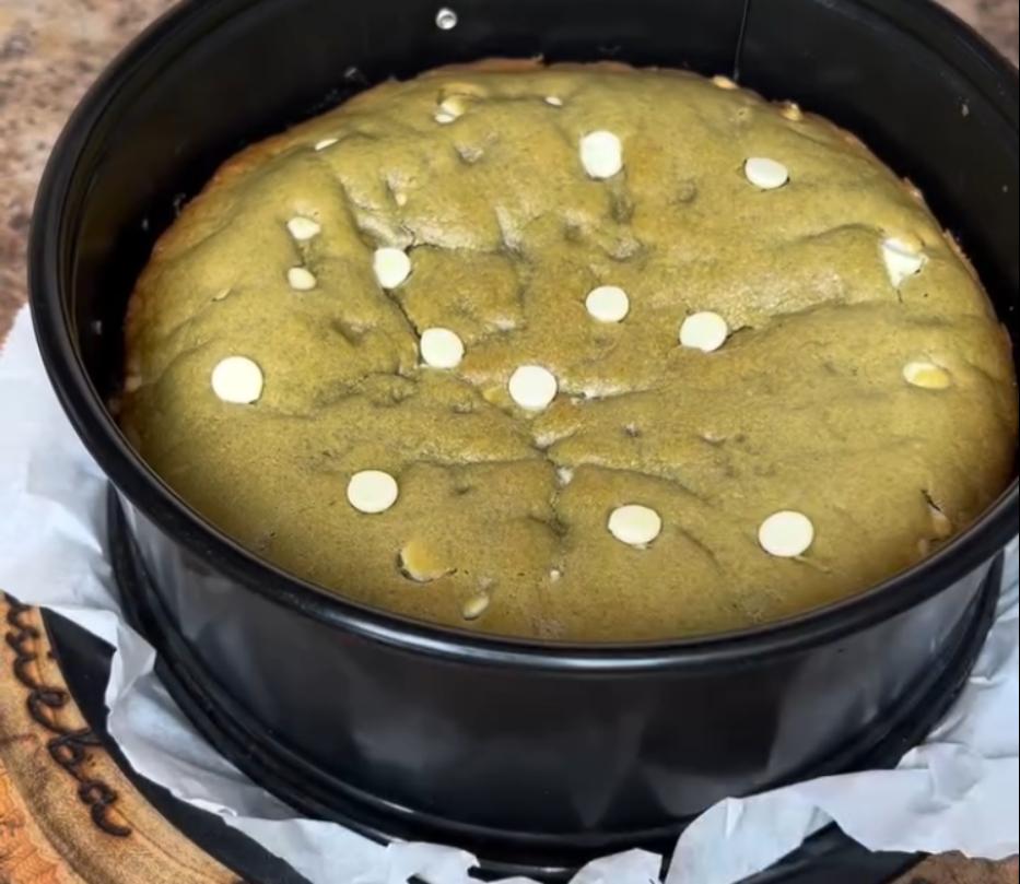 Step 1.1: Bake at 180 degrees Celsius for around 45 minutes until the edges are golden and the center is set