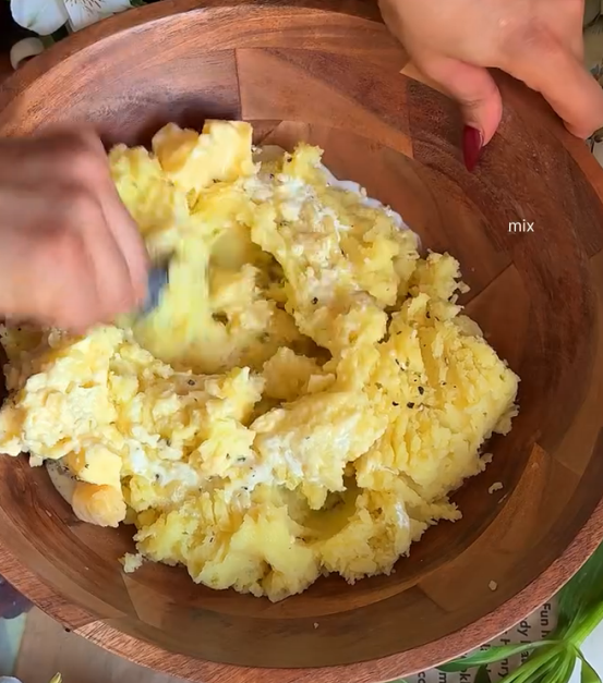 Step 2.1: Add butter, cream, salt, and pepper