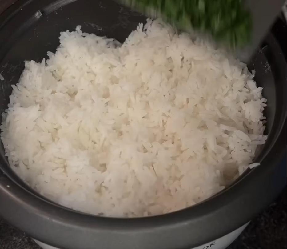 Step 5.1: Cook the jasmine rice and stir through chopped coriander