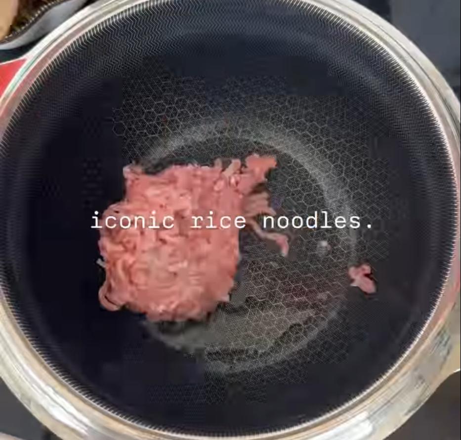 Step 1.1: Heat a pot over medium high heat and lightly brown the pork mince, breaking it up as it cooks