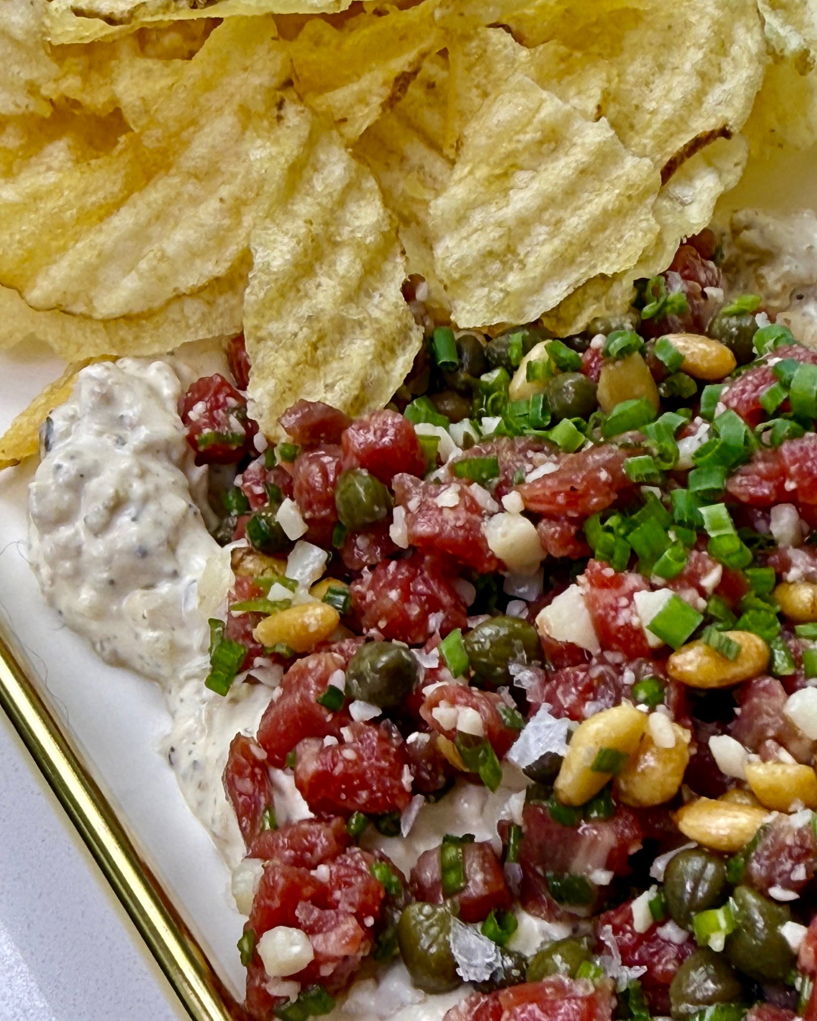 THE ULTIMATE STEAK TARTARE DIP  recipe