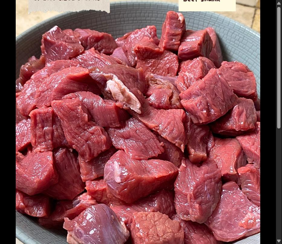 Step 1.1: Cut the beef into cubes about 3–4 cm or bite-sized chunks