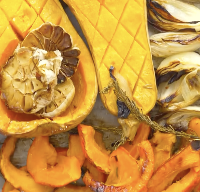 Step 2.1: Roast the mixture at 190°C (375°F) for 30–35 minutes until tender and lightly golden