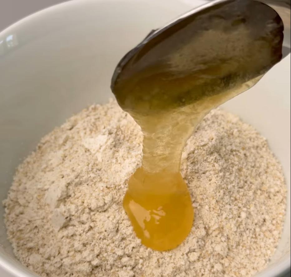 Step 1.1: Mix the blended oats, milk, coffee, and honey until smooth