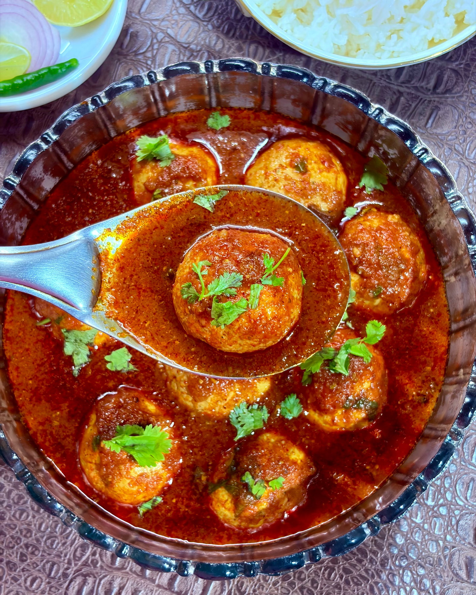 Kashmiri Chicken Rista (Kokur Rista) recipe