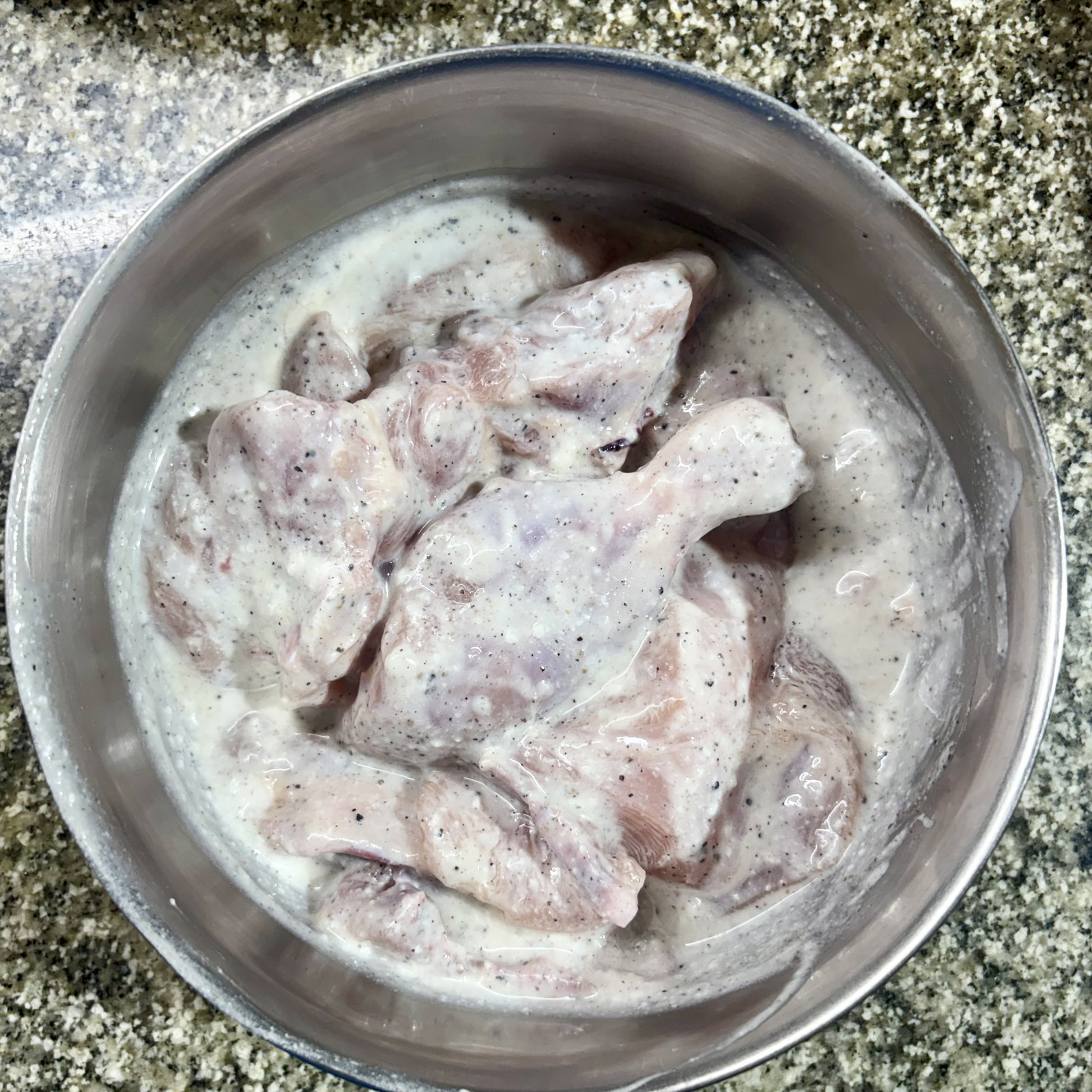 Step 1.1: Cover and let it marinate for at least 30 minutes (refrigerate if marinating longer)