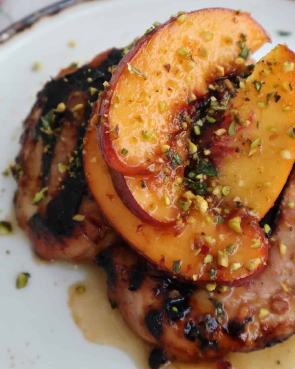 Hot Honey Chicken with Charred Peaches recipe