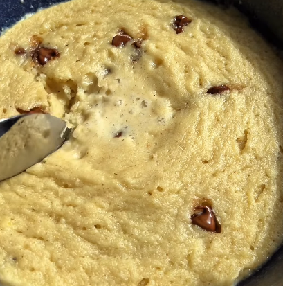 Step 1.1: Top the mixture with chocolate chips and microwave for 120 seconds