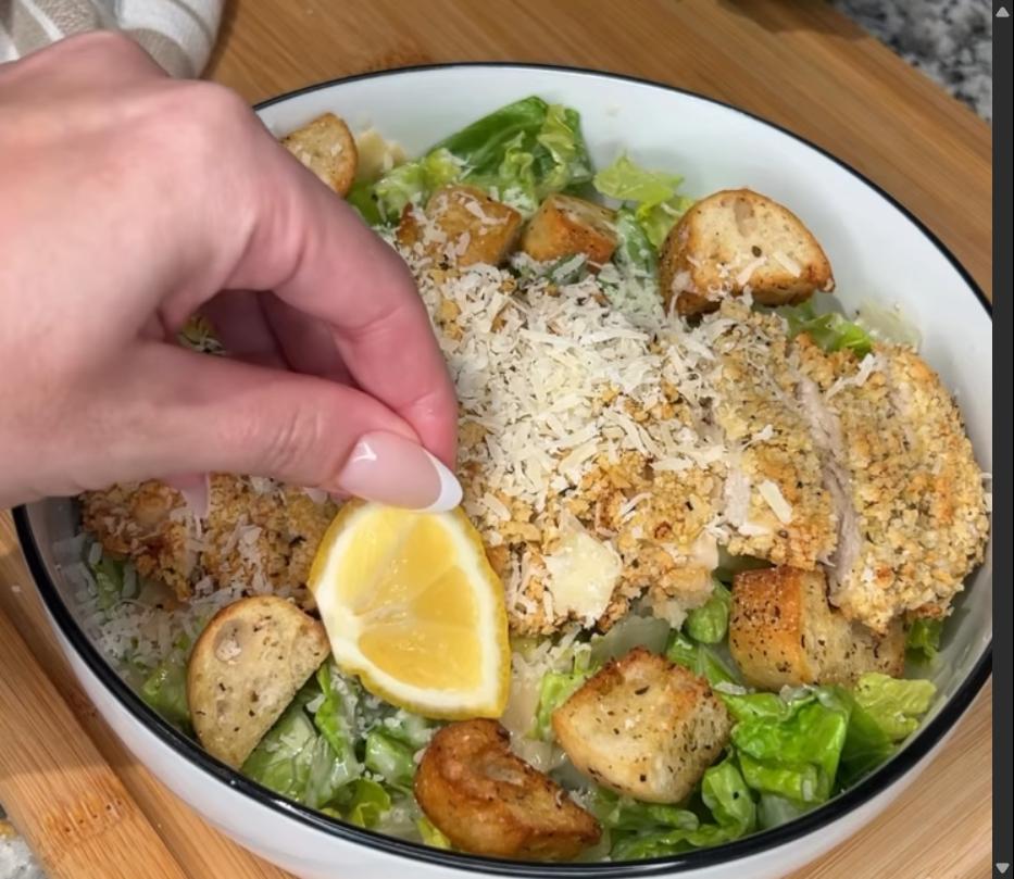 Step 3.1: Serve with a lemon wedge for squeezing over the salad