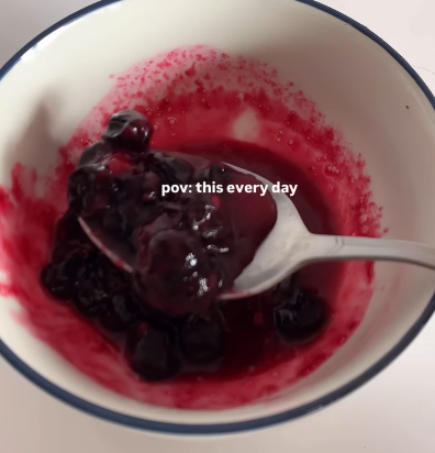 Step 2.1: cook for 5 minutes or microwave until the berries soften and release their juices
