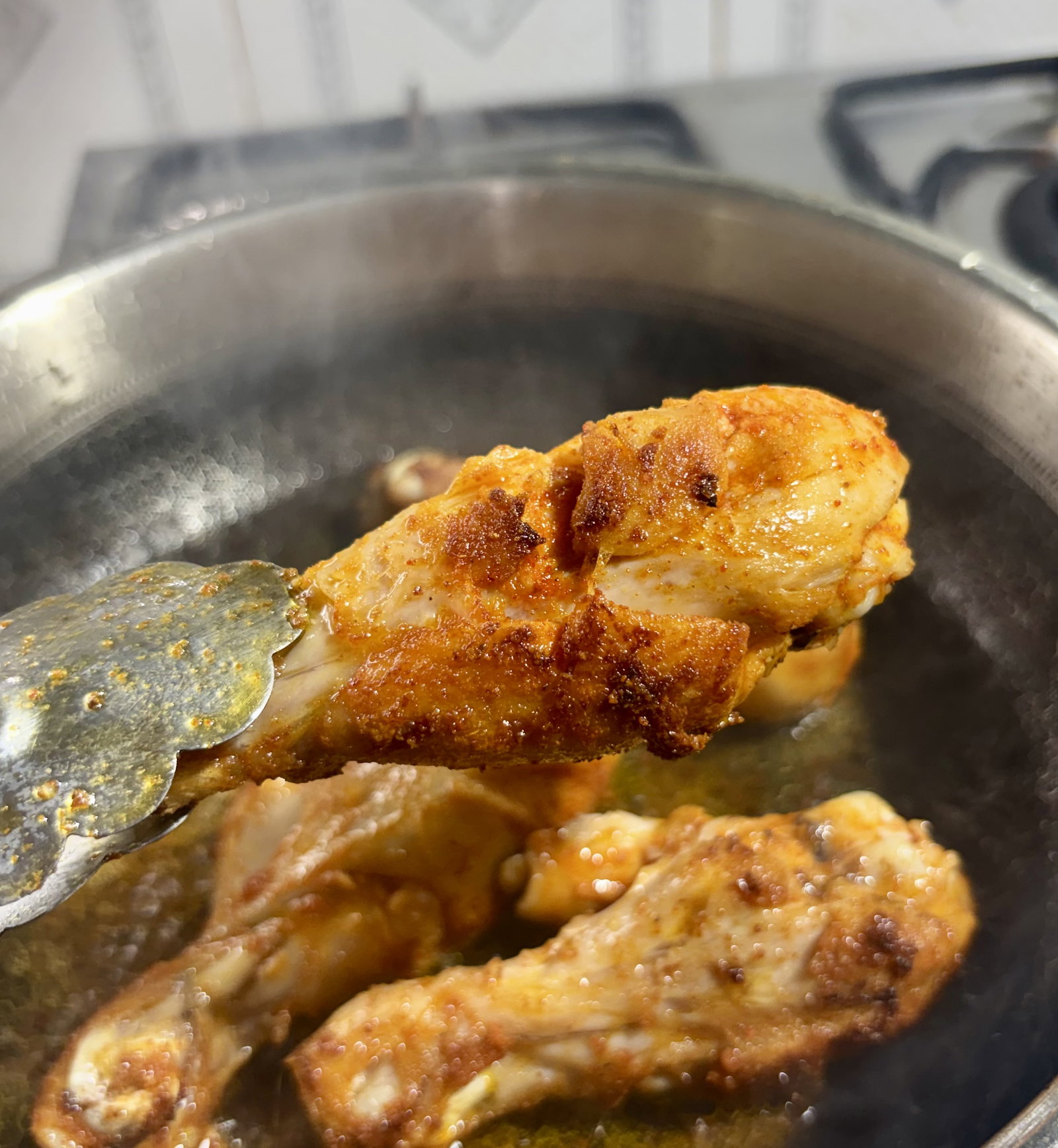 Step 3.1: Then flip them to sear all sides evenly