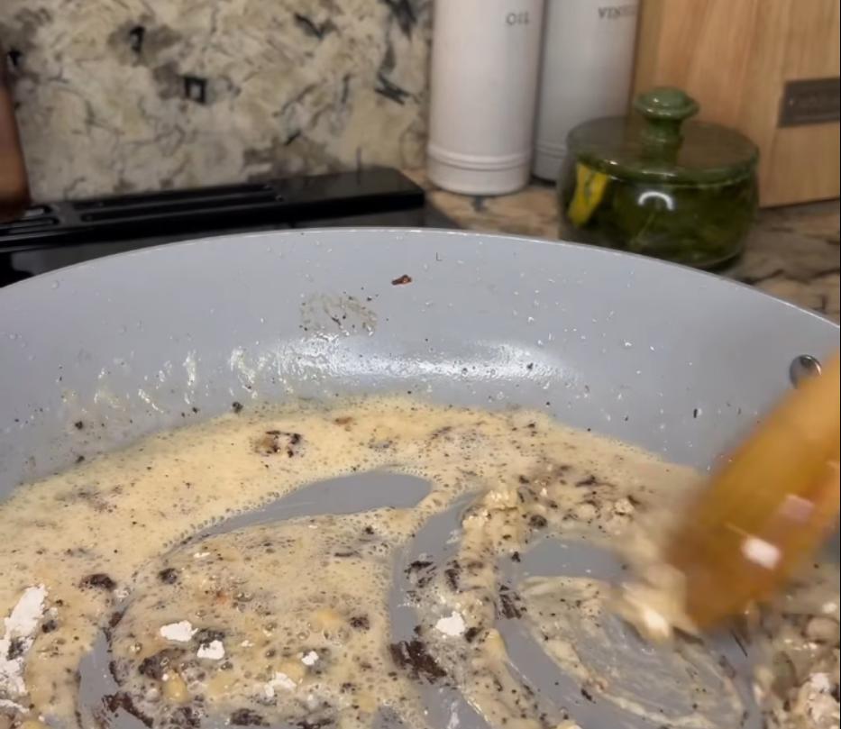 Step 3.1: Melt butter in the pan and stir in flour to create a roux