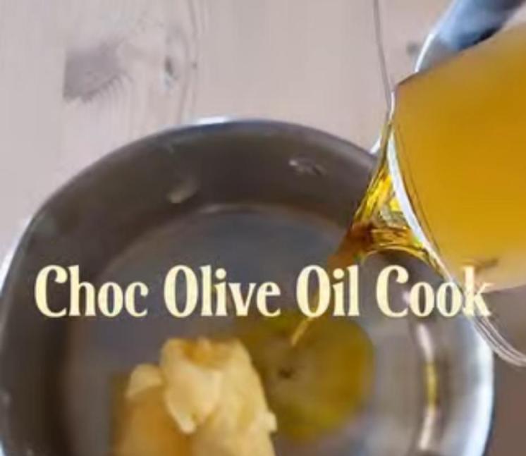 Step 1.1: Gently melt the butter with the extra virgin olive oil