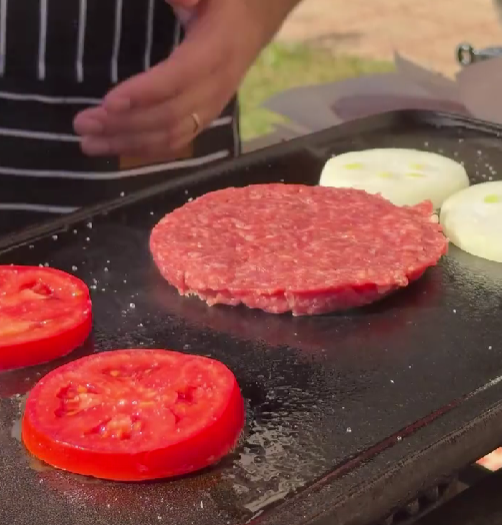 Step 1.1: Grill the patties until beautifully charred on the outside and juicy on the inside