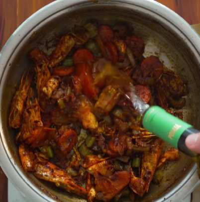 Step 2.1: Add the white wine and reduce by half