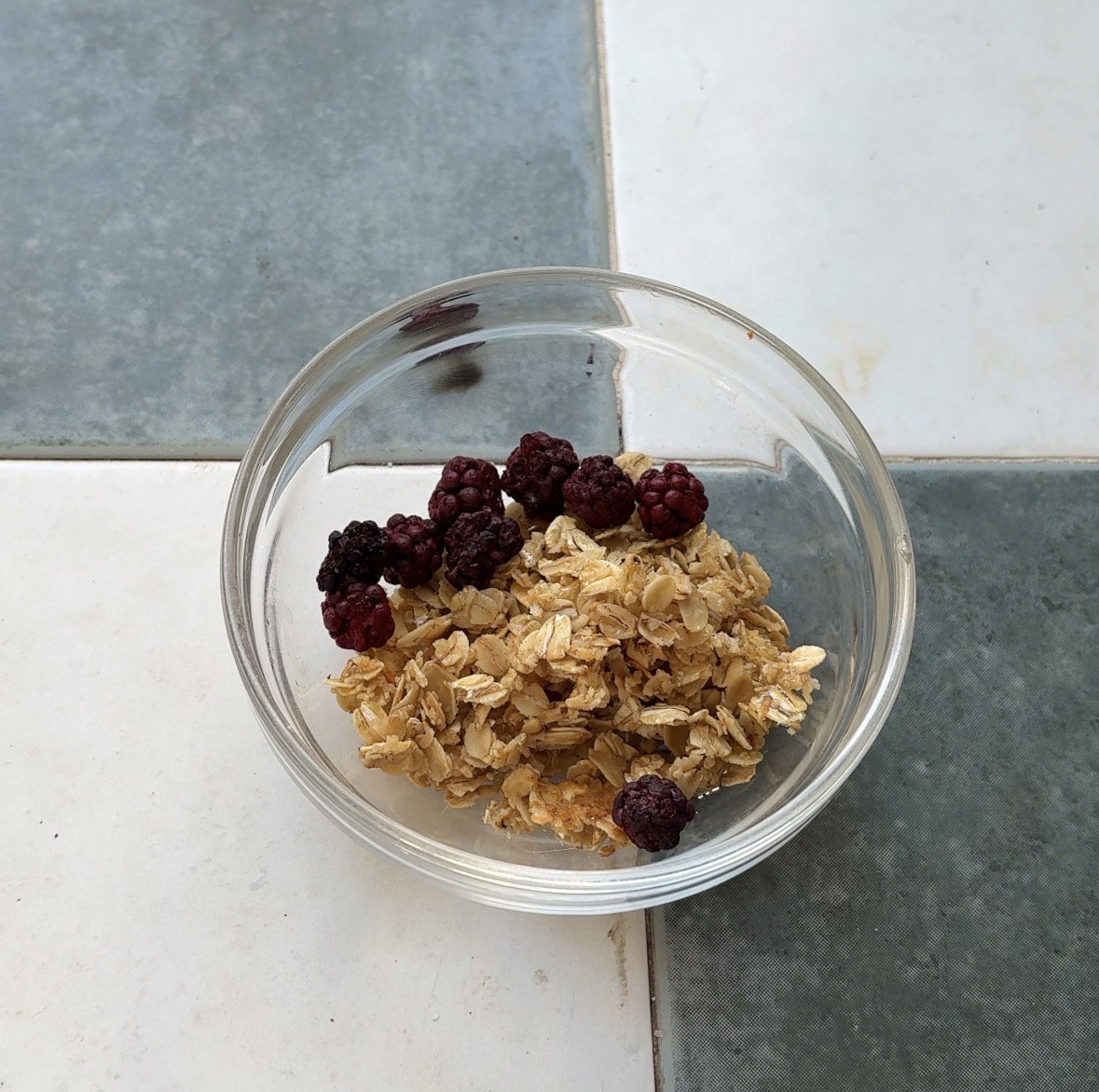 Step 1.1: Mix in the freeze-dried blackberries