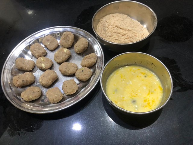 Step 3.1: Take a small portion of the prepared mixture and flatten it gently