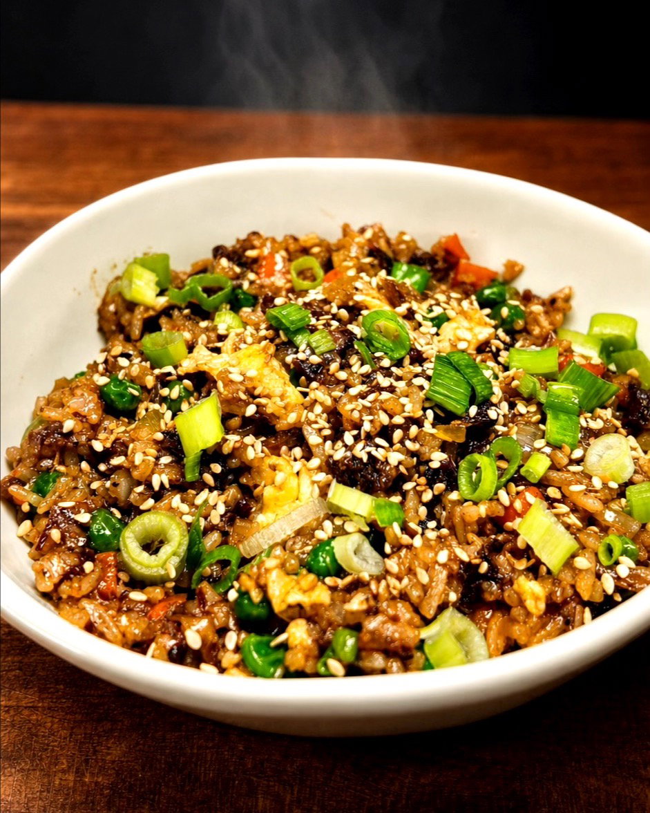 BBQ Brisket Fried Rice recipe