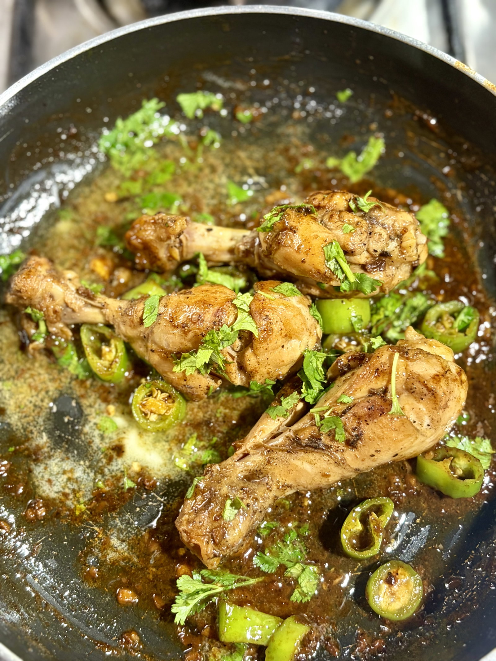 Step 5.1: Turn off the heat, garnish with freshly chopped coriander leaves and serve hot