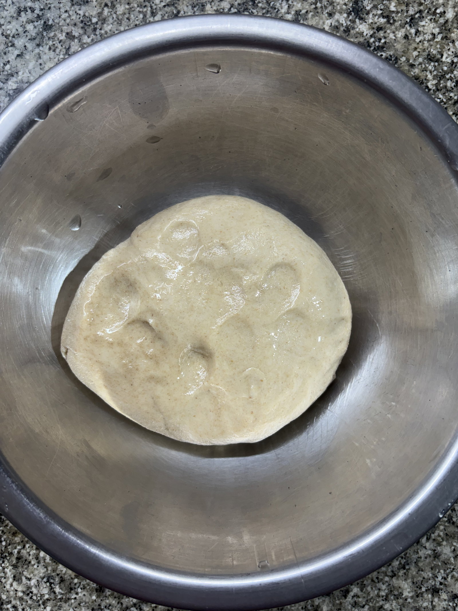 Step 1.1: Brush the surface lightly with a few drops of oil, cover, and let it rest for 15 minutes
