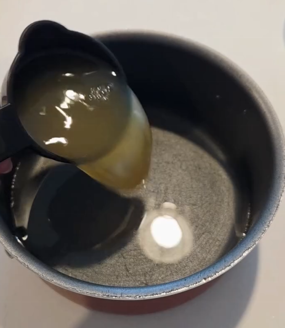 Step 1.1: In a pot, combine water, apple cider vinegar, white vinegar, salt, and sugar