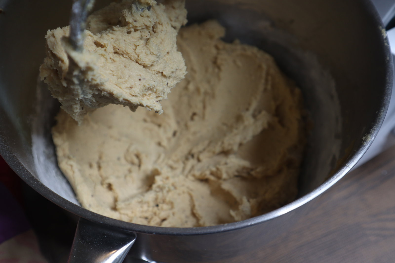 Step 1.2: Gradually add dry ingredients to the wet mixture