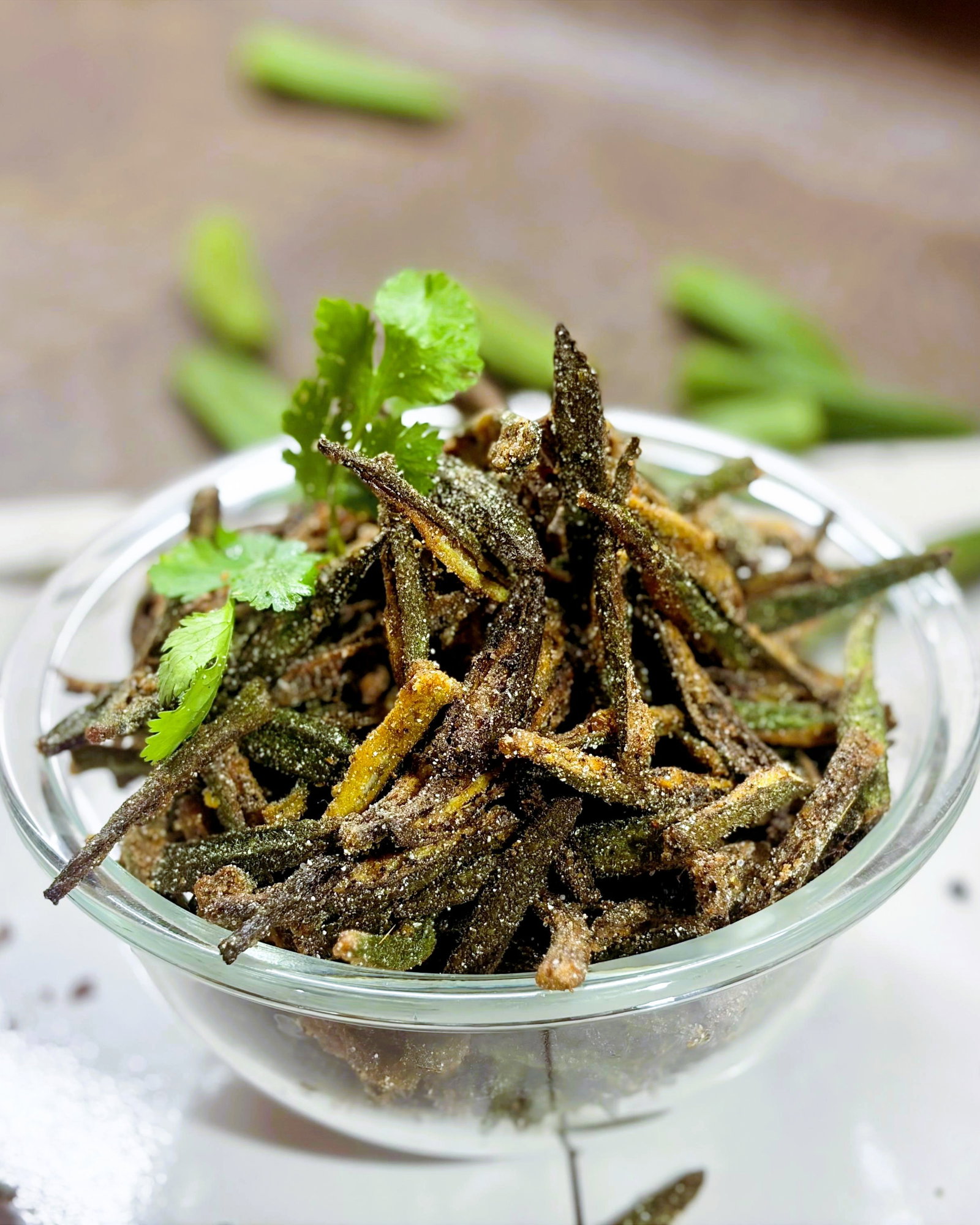 Kurkuri Bhindi (Crispy Indian Fried Okra) recipe