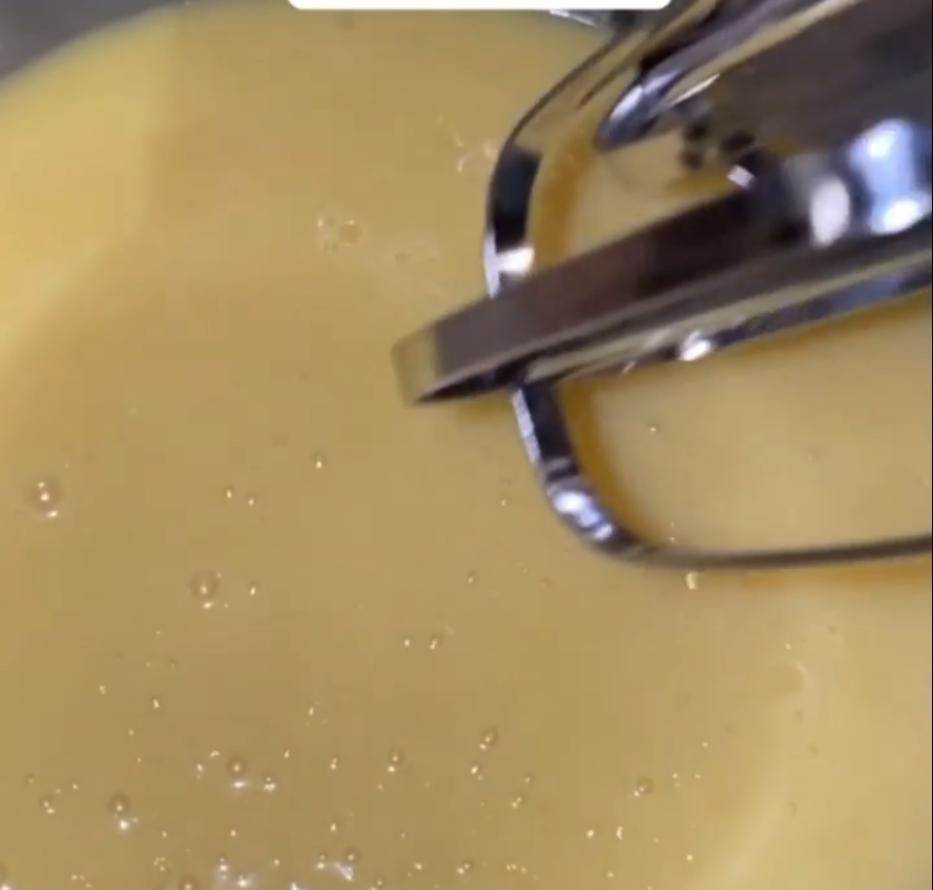 Step 1.1: Melt white chocolate with double cream in the microwave until smooth