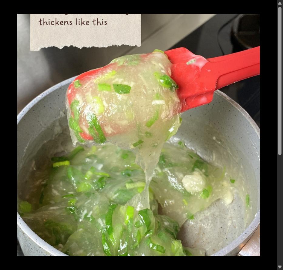Step 1.1: Cook over medium heat while stirring until the dough thickens